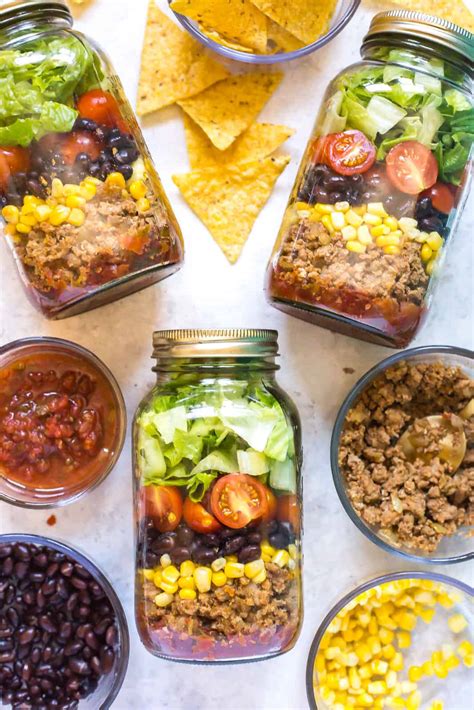 Instant Pot Taco Meat {+Taco Salad Jars} - Eating Instantly