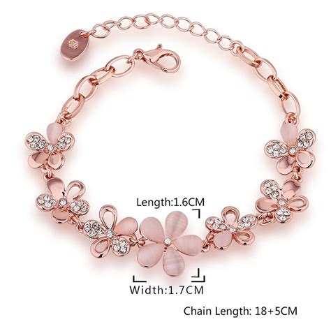 Yellow Chimes Moxie Collection Classic Opal 18K Rose Gold Bracelet ...