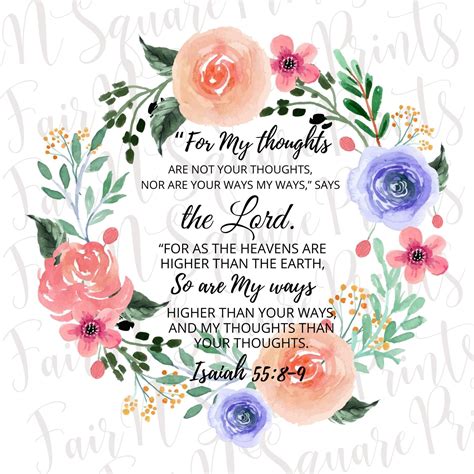 Isaiah 55:8-9 Png File/for My Thoughts Are Not Your Thoughts Png File ...