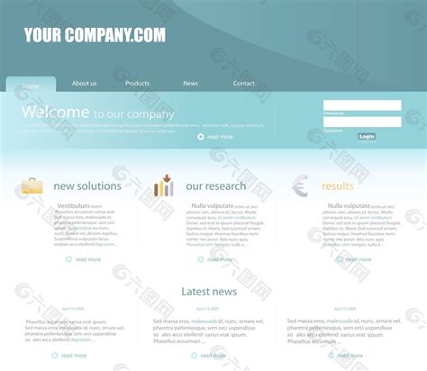 科技UI设计公司网站模板_站长素材