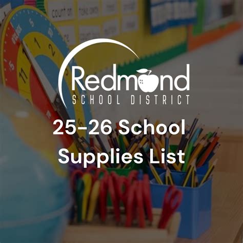 2025–26 School Supplies | Redmond School District