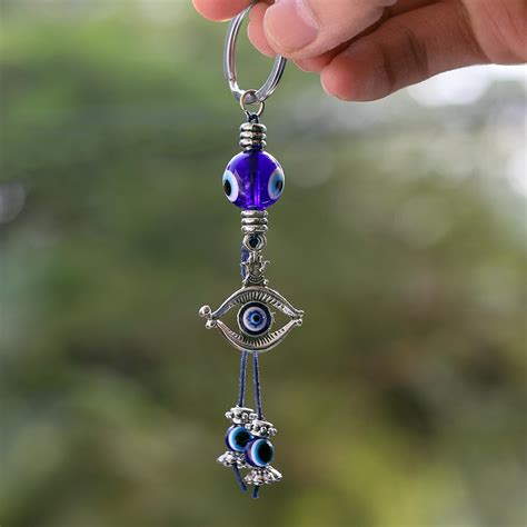 Reiki Crystal Products Evil Eye Keychain, Metal Keychain for Keys, Car ...