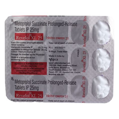 Revelol XL 25 Tablet | Uses, Side Effects, Price | Apollo Pharmacy