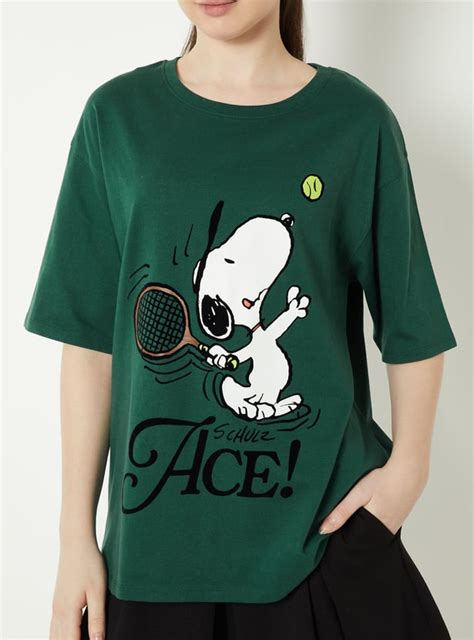 Buy Women Snoopy Print Oversized Sports T-shirt Online at just Rs. 599. ...