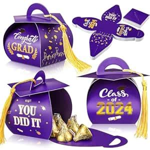 Teling 50 Pcs Graduation Cap Gift Boxes Graduation Decorations Congrats ...