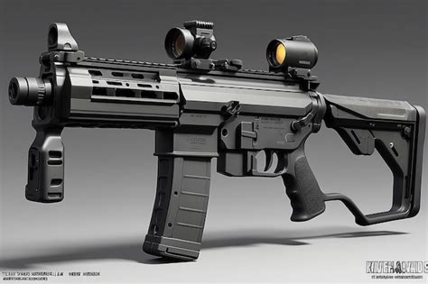 Tactical pdw with collapsible stock and modular handguard | Premium AI ...