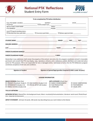 Fillable Online FULL PTA NAME COUNCIL Fax Email Print - pdfFiller