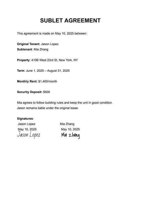 Short Term Rental Agreement Templates | Free Download