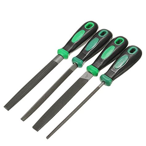 Generic 4PCS Carbon Steel File Set Triangular Flat Round File Rasp Tool ...