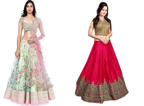 Buy Florence Pack Of 2 Women's net Lehenga Choli (LG017-LG026-JAN2020 ...