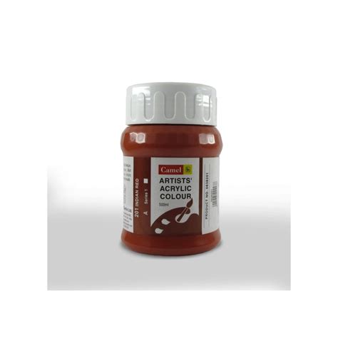 Camel Artists' Acrylic Colour - Indian Red - 500 ML | Art Lounge