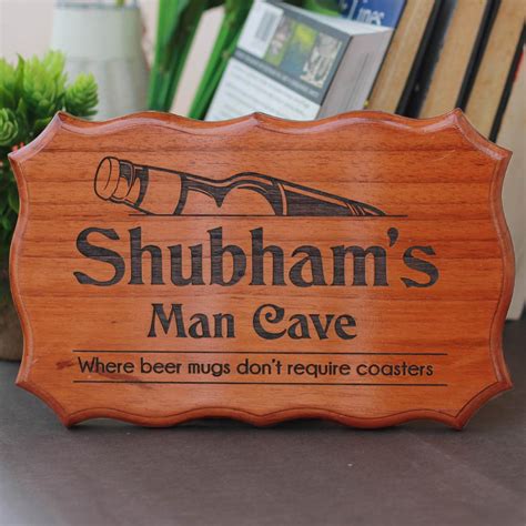 Personalized Man Cave Rustic Wood Sign| Custom Wood Wall Signs for Room ...