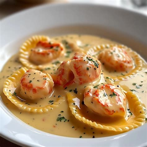 Lobster Ravioli with Creamy Sauce