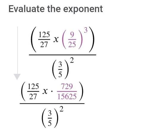 Simplify (125/27x(9/25)³)÷(3/5)² - Brainly.in