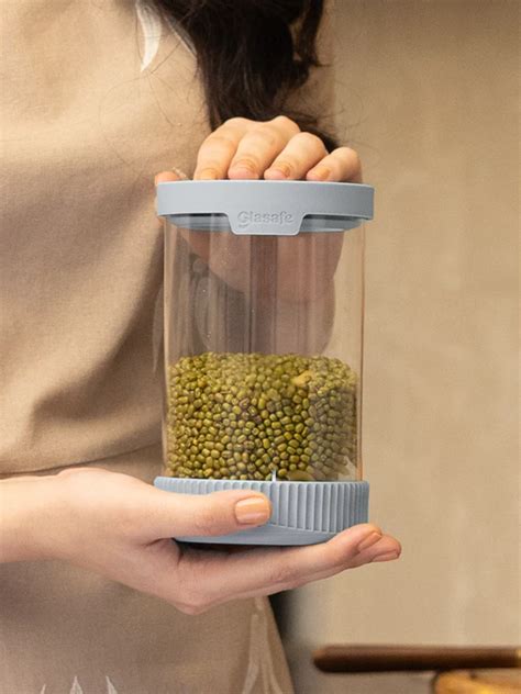 Large Borosilicate Glass Jar with Lid , 1000ml – Glasafe