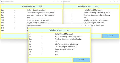Chat Message Application in Java 的图像结果