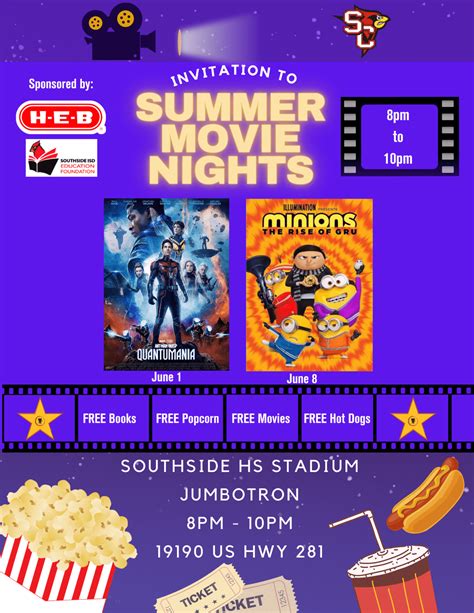 Summer Movies Nights at Southside ISD - Southside Independent School ...