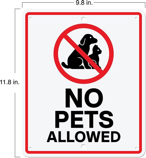 SIGN 10X12 METAL NO PETS ALLOWED - National Maintenance Supply Co. Inc