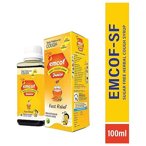 Buy Medopharm Emcof Junior Honey Cough Syrup, 100 ml | 19 Minutes ...