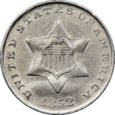 1852 [TYPE 1] Three Cent Silver Prices | Ungraded, NGC, PCGS Values
