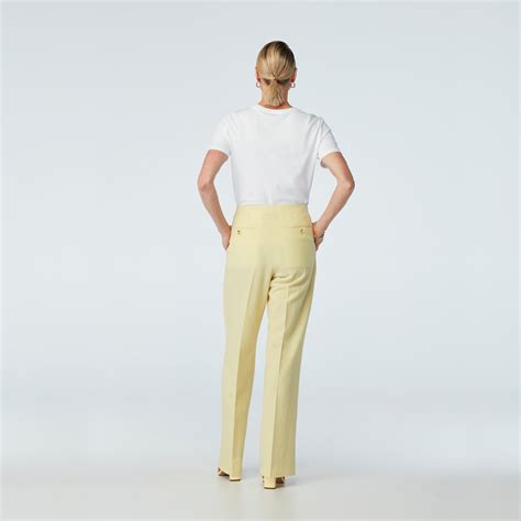 Women's Custom Pants - Mondovi Seersucker Soft Yellow Pants Women ...