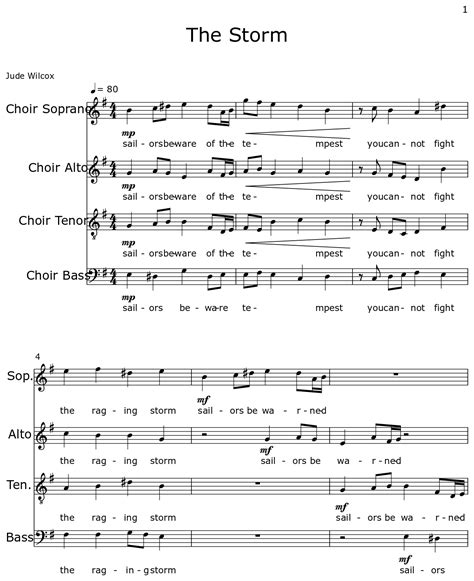 The Storm - Sheet music for Choir Tenor