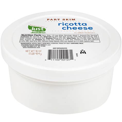Order Just FreshDirect Local Part-Skim Ricotta Cheese | Fast Delivery