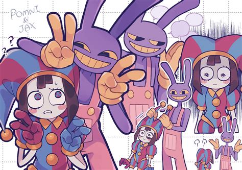pomni and jax (the amazing digital circus) drawn by skn_1027 | Danbooru