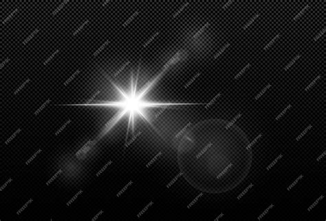 Shining stars isolated on a transparent white background. effects ...