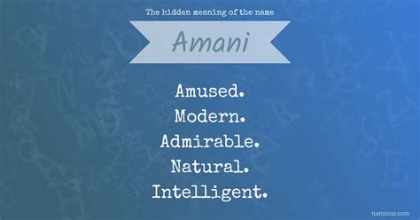 Pin by Amani on Names & their meanings | Meant to be, Meaning of your ...