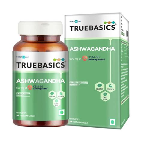 TrueBasics Ashwagandha | 600mg of KSM-66 Ashwagandha | General Health ...