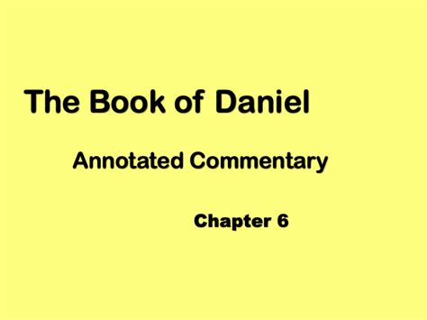 Image result for Daniel Chapter 6 Explained
