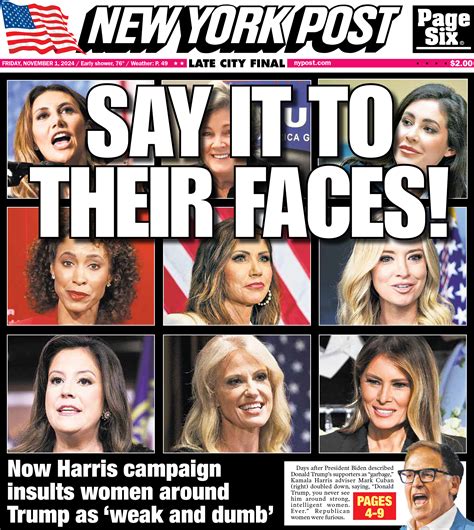 New York Post Cover for November 1, 2024 | New York Post