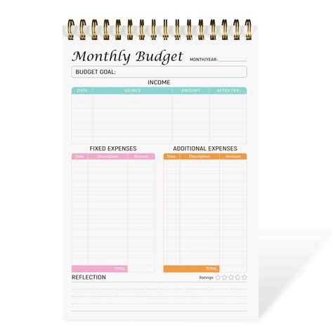 Monthly Budget Planner Notepad Expense Tracker Notebook – CRAZE