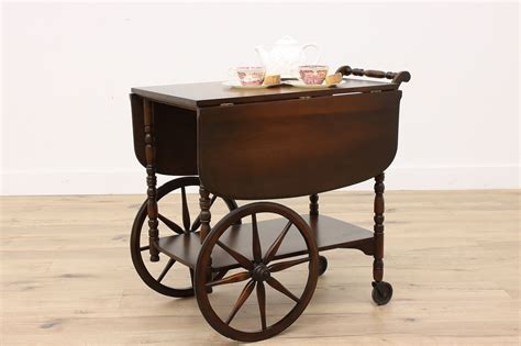 Vintage Wood Bar Cart