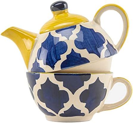 Buy KunhaR Ceramic Teapot - 1 Piece, Black-Green, 300 ml Online at Low ...