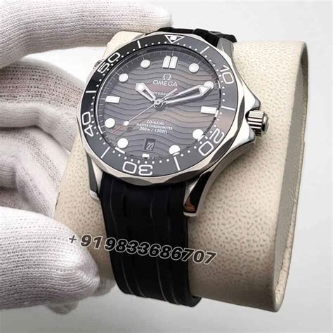 Omega Seamaster Diver Professional Black Dial Rubber Strap High Quality ...