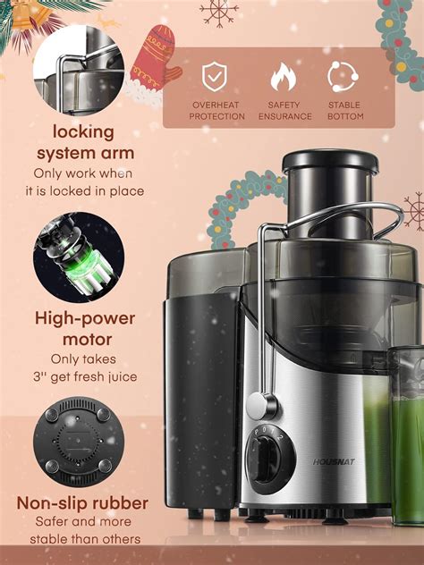 Buy Juicer Machines, Juicers Extractor Easy to Clean, HOUSNAT ...
