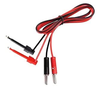 e4u Quality Standard 4mm Banana Plug To 57mm Test Hook Clip Red Black ...