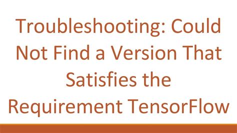 Could not find a version that satisfies the requirement tensorflow on python 3.14.2 version - Stack