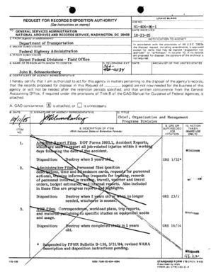 Fillable Online Request for Records Disposition Authority Fax Email ...