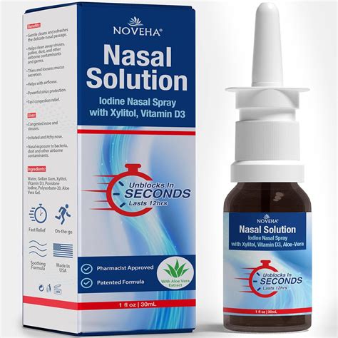 Amazon.com: NOVEHA Iodine Nasal Spray - Nose Spray for Humans ...
