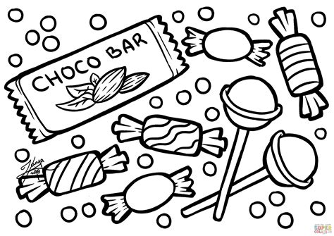 Candy Coloring Sheets Printables Candy Coloring Sheets