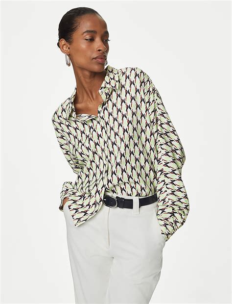 Buy Printed Collared Shirt at Marks & Spencer
