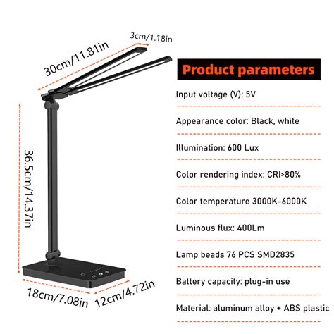 Lampara LED Lamparas De Mesa Para Oficina El Cuarto | Ubuy India
