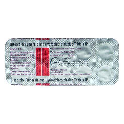Bisobis H 5 Tablet 10's Price, Uses, Side Effects, Composition - Apollo ...