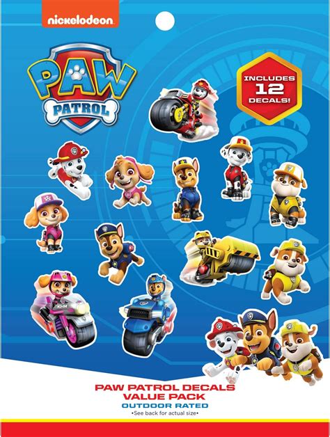 Amazon.com - Paw Patrol Peeking Decals - Set of 4 Paw Patrol Stickers ...