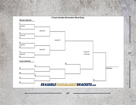 Tournament Bracket Template Double Elimination | Fanny Printable