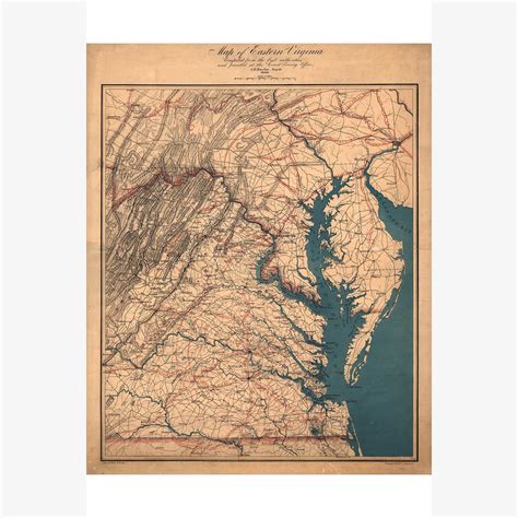 Chesapeake Bay Map Print