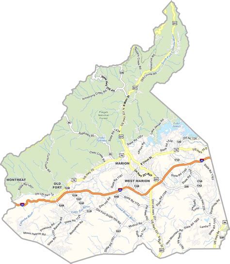 Buncombe County Map, North Carolina - US County Maps